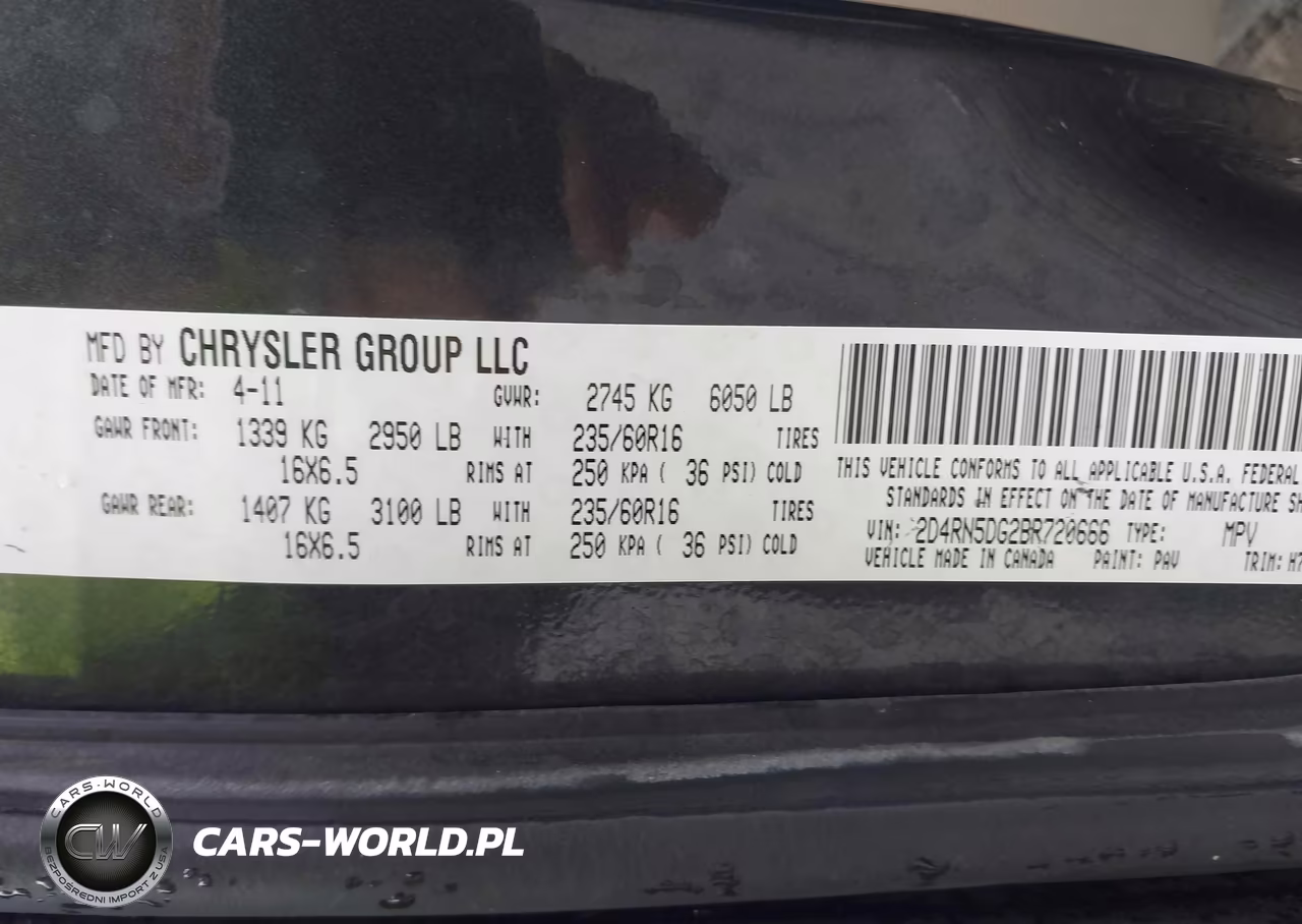 2011 Dodge Grand Caravan Crew VIN:2D4RN5DG2BR720666 - 9
