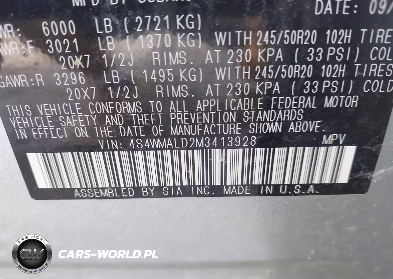 2021 Subaru Ascent Limited VIN:4S4WMALD2M3413928 - 9