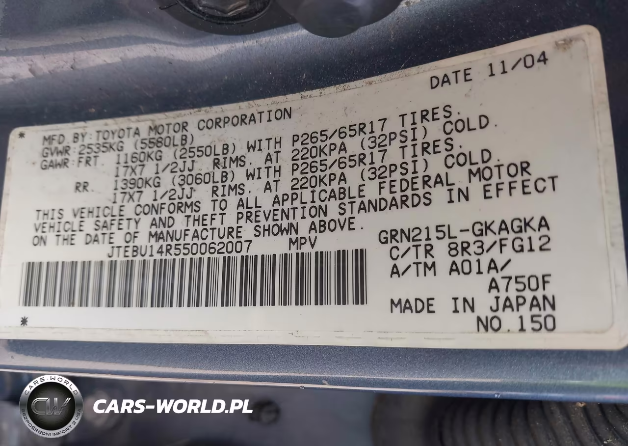 2005 Toyota 4Runner Sr5 V6 VIN:JTEBU14R550062007 - 9