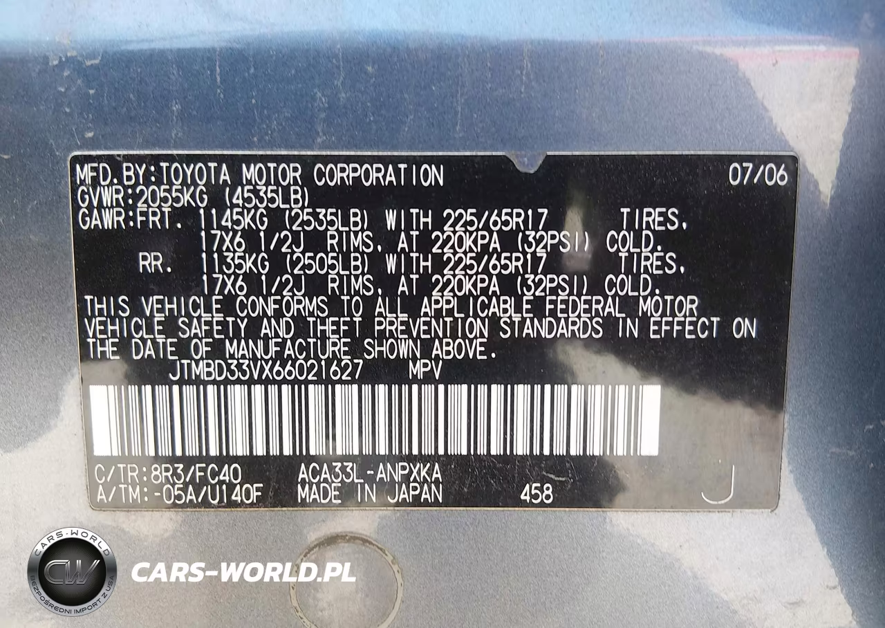 2006 Toyota Rav4 VIN:JTMBD33VX66021627 - 9