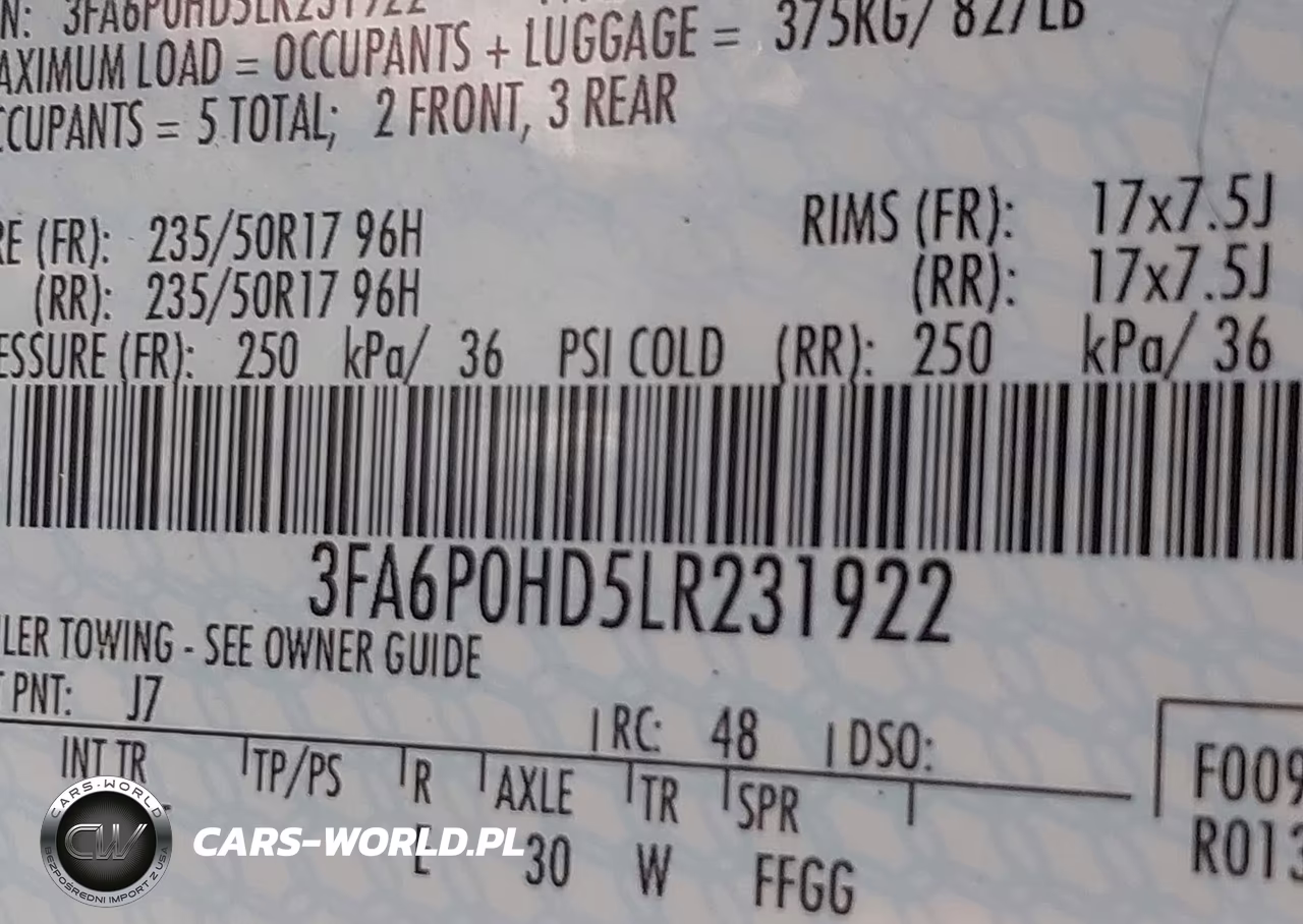 2020 Ford Fusion Se VIN:3FA6P0HD5LR231922 - 9