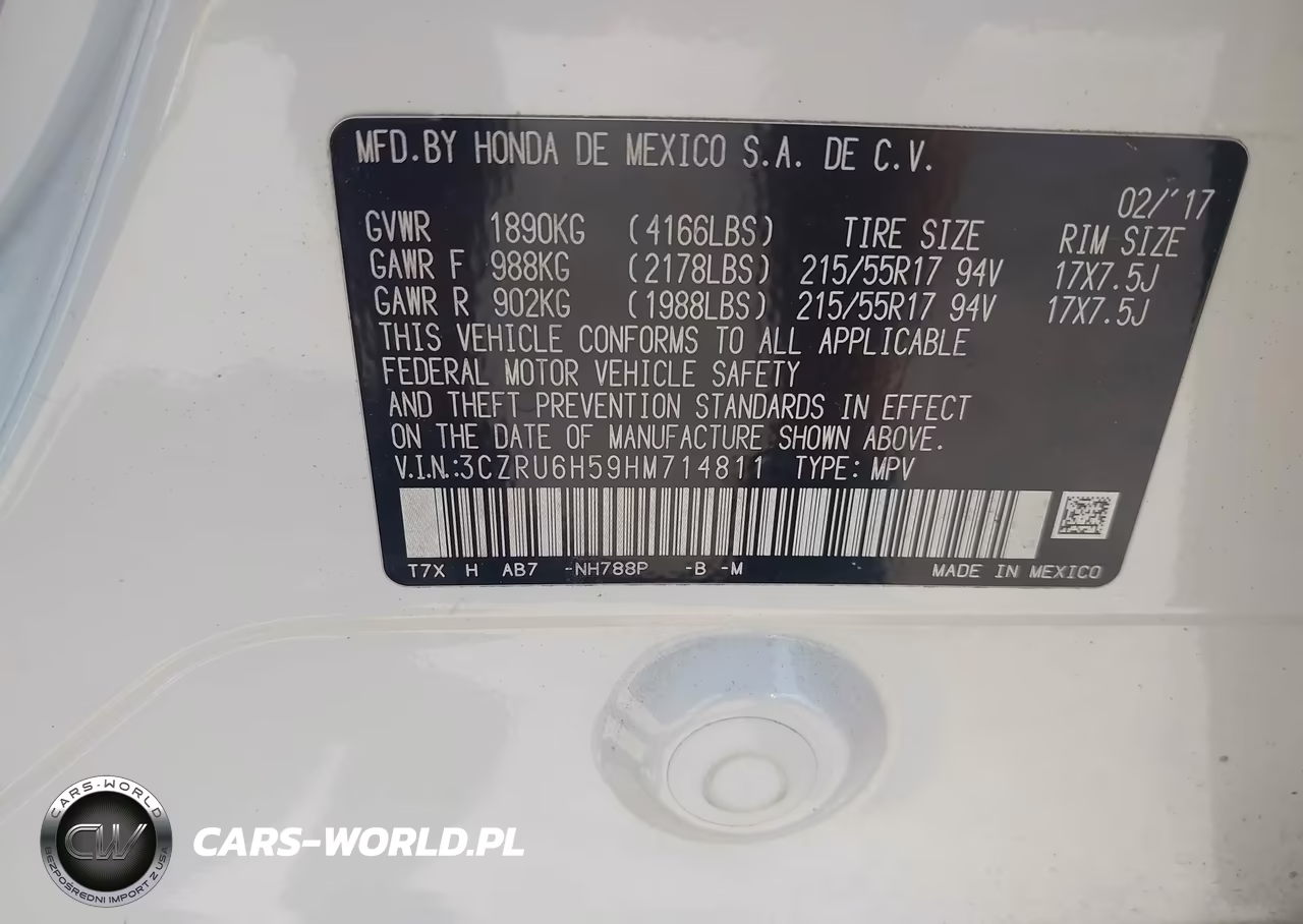 2017 Honda Hr-V Ex VIN:3CZRU6H59HM714811 - 9