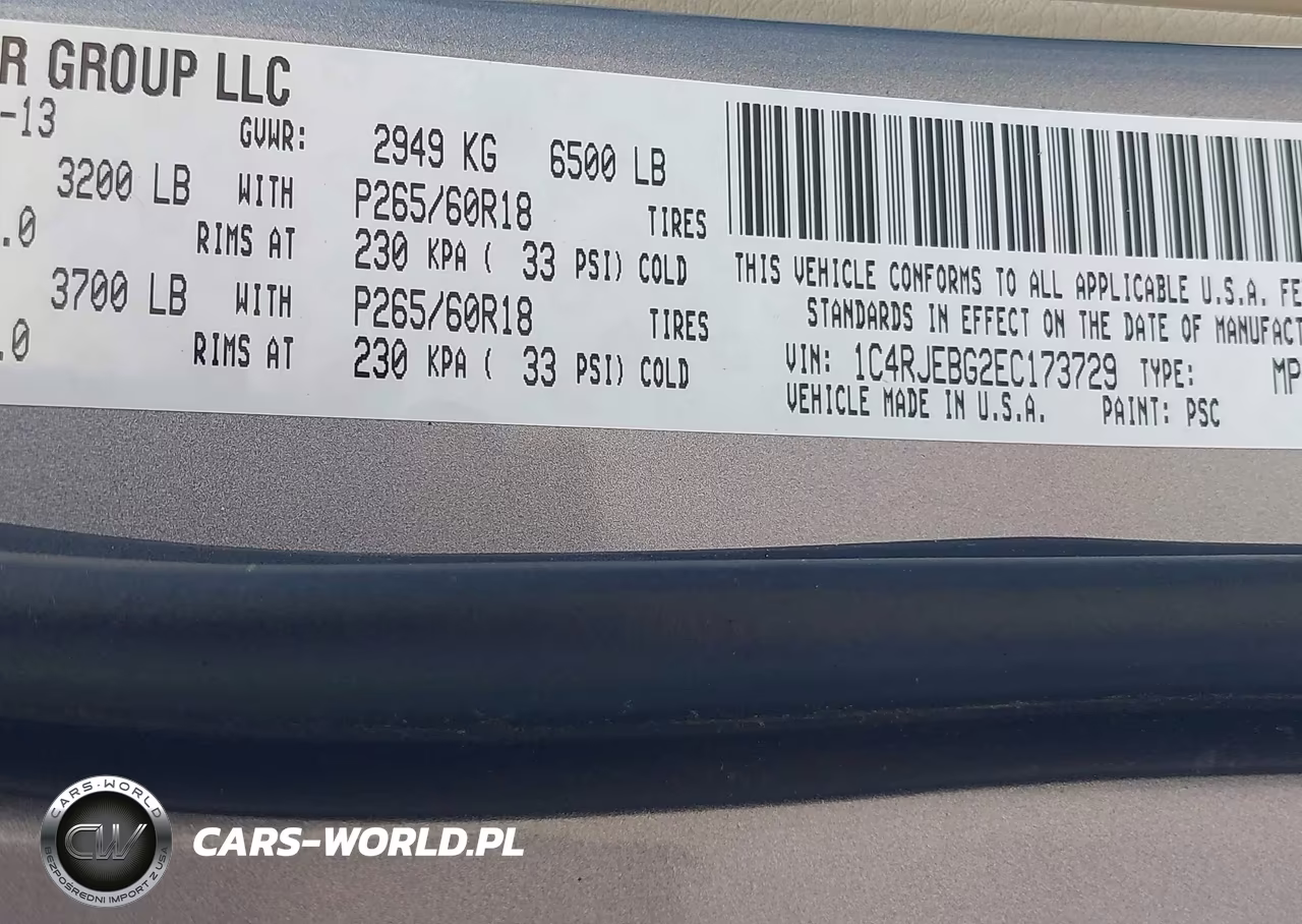 2014 Jeep Grand Cherokee Limited VIN:1C4RJEBG2EC173729 - 9