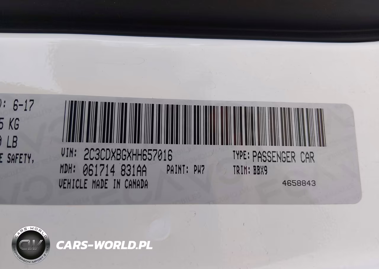 2017 Dodge Charger Se Rwd VIN:2C3CDXBGXHH657016 - 9
