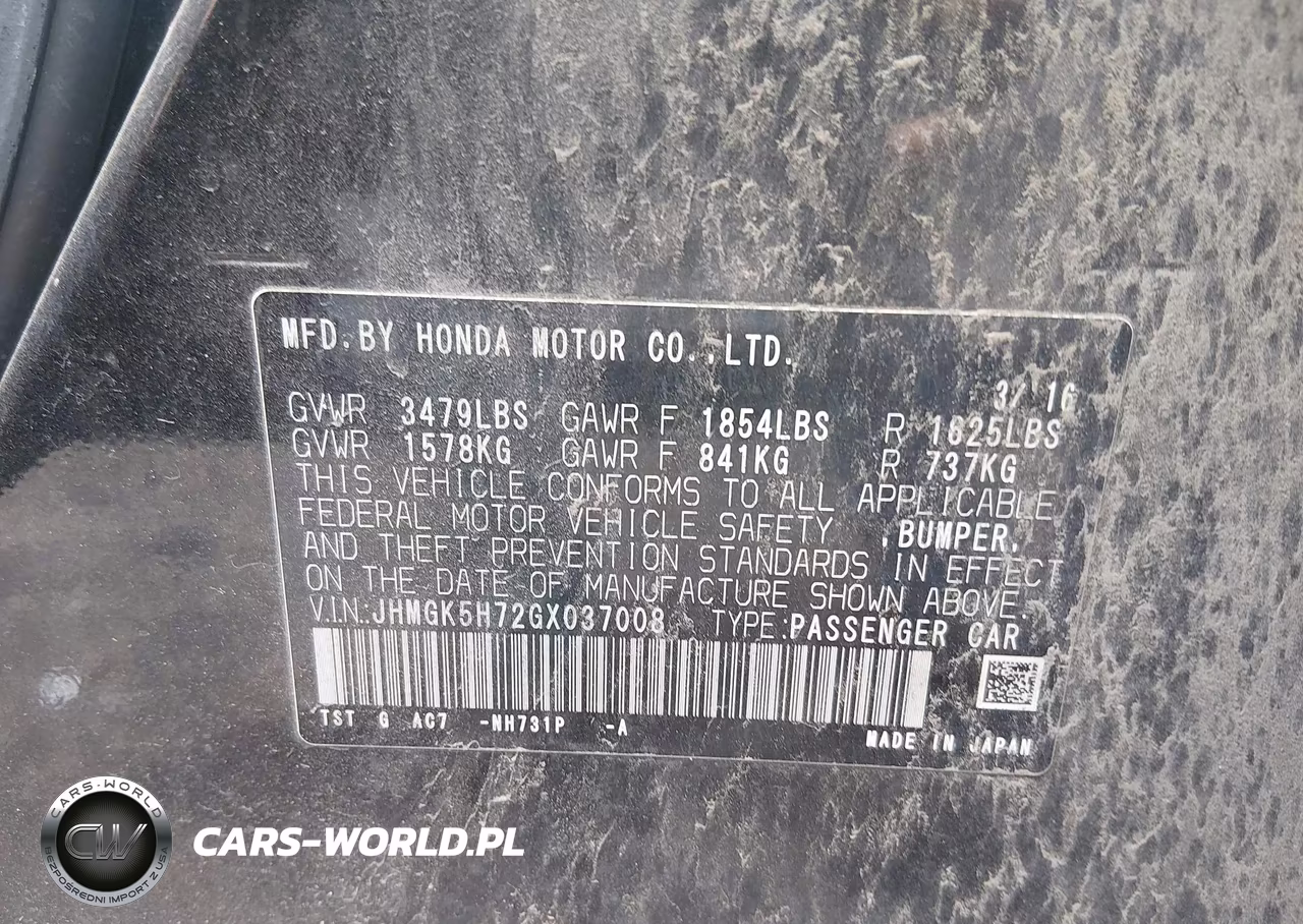 2016 Honda Fit Ex VIN:JHMGK5H72GX037008 - 9
