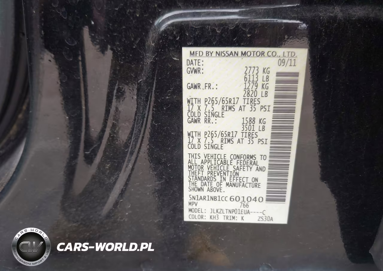 2012 Nissan Pathfinder Sv VIN:5N1AR1NB1CC601040 - 9