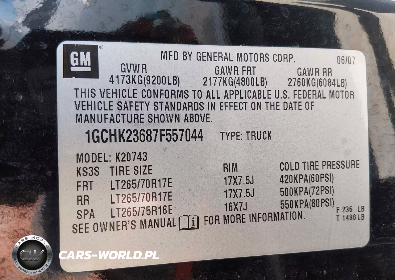 2007 Chevrolet Silverado 2500Hd Ltz VIN:1GCHK23687F557044 - 9