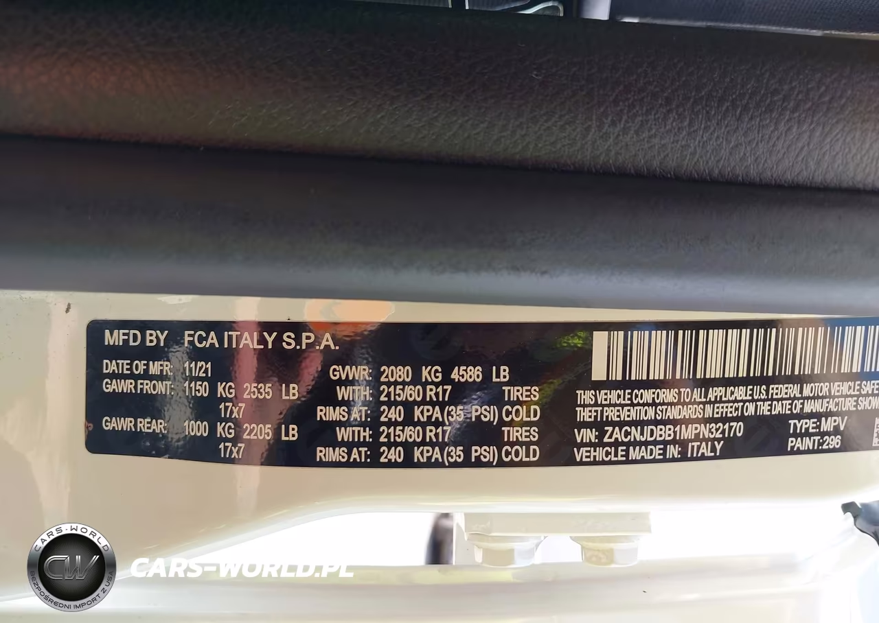 2021 Jeep Renegade Latitude 4X4 VIN:ZACNJDBB1MPN32170 - 9