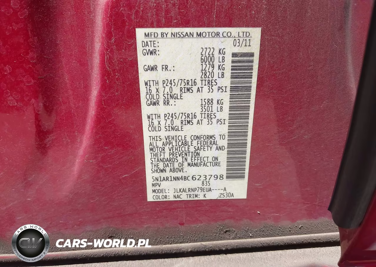 2011 Nissan Pathfinder S VIN:5N1AR1NN4BC623798 - 9
