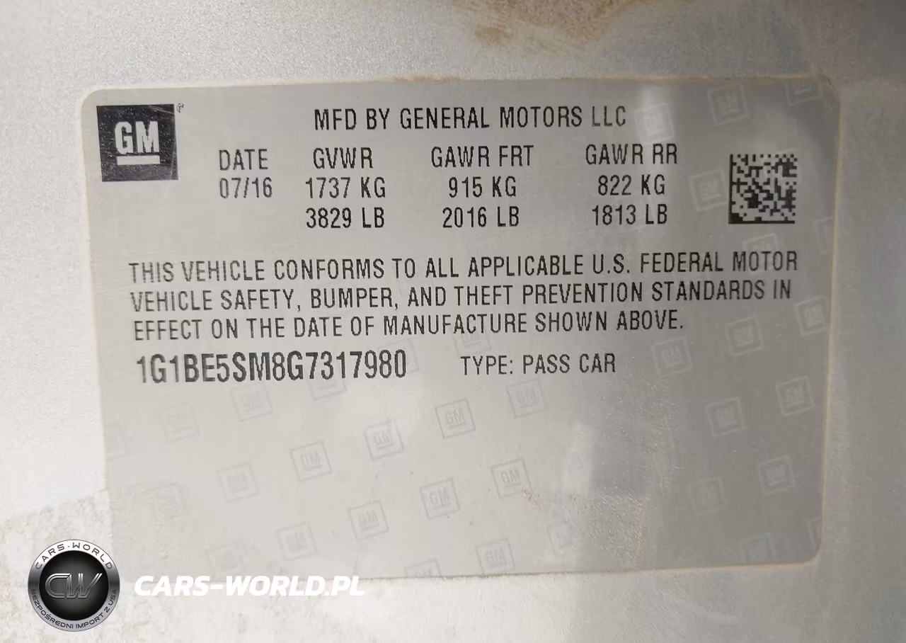 2016 Chevrolet Cruze Lt Auto VIN:1G1BE5SM8G7317980 - 9
