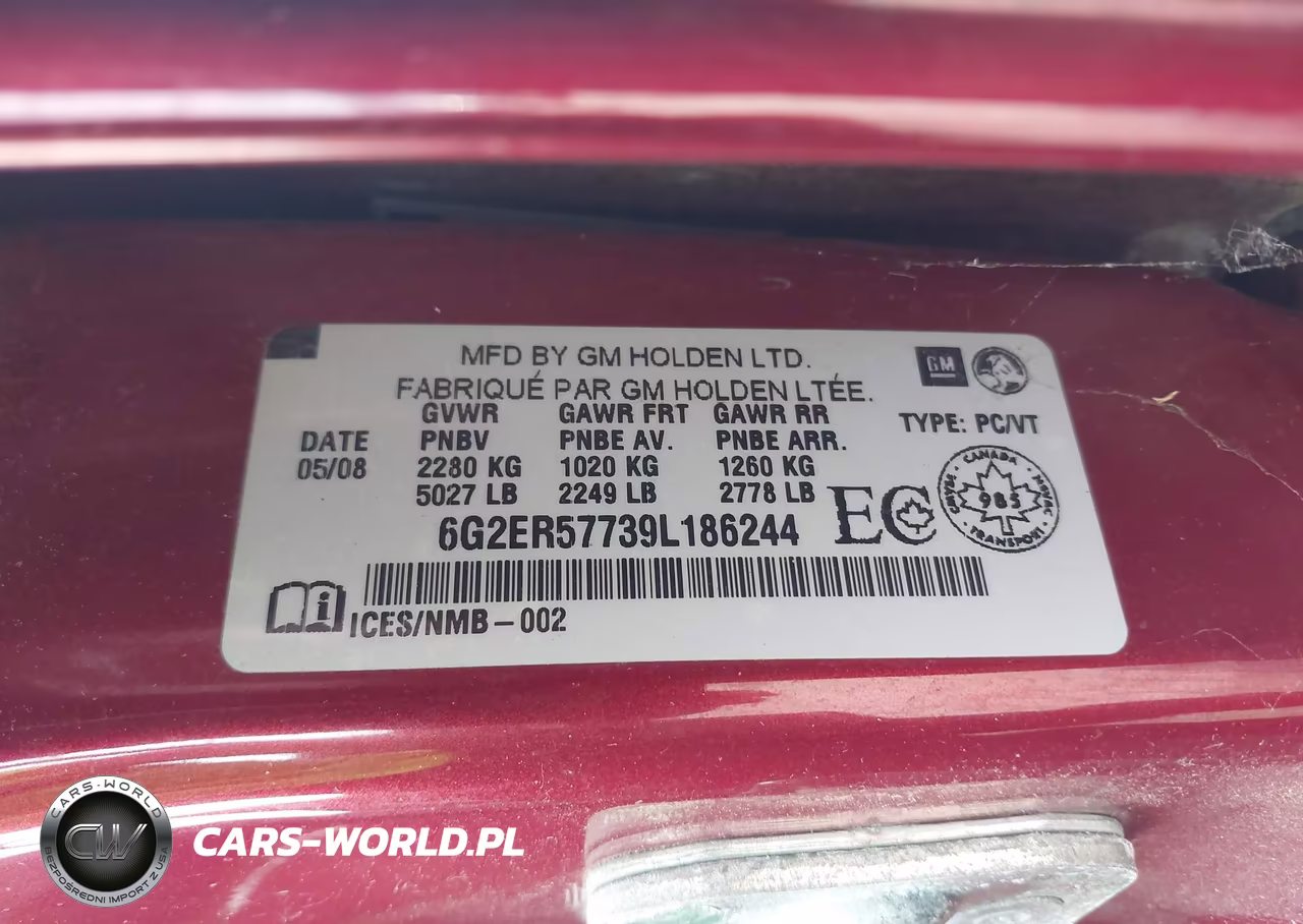 2009 Pontiac G8 VIN:6G2ER57739L186244 - 9