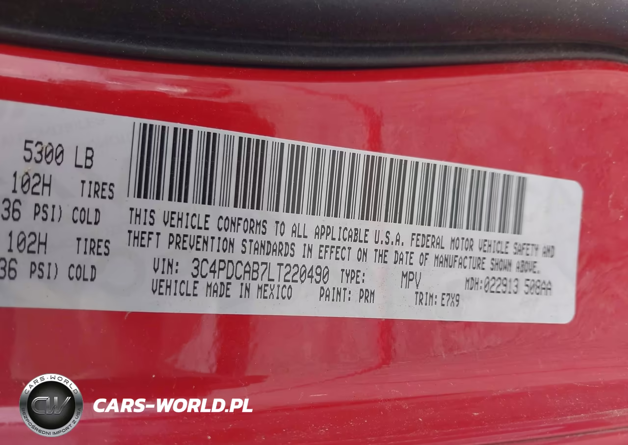 2020 Dodge Journey Se Value VIN:3C4PDCAB7LT220490 - 9