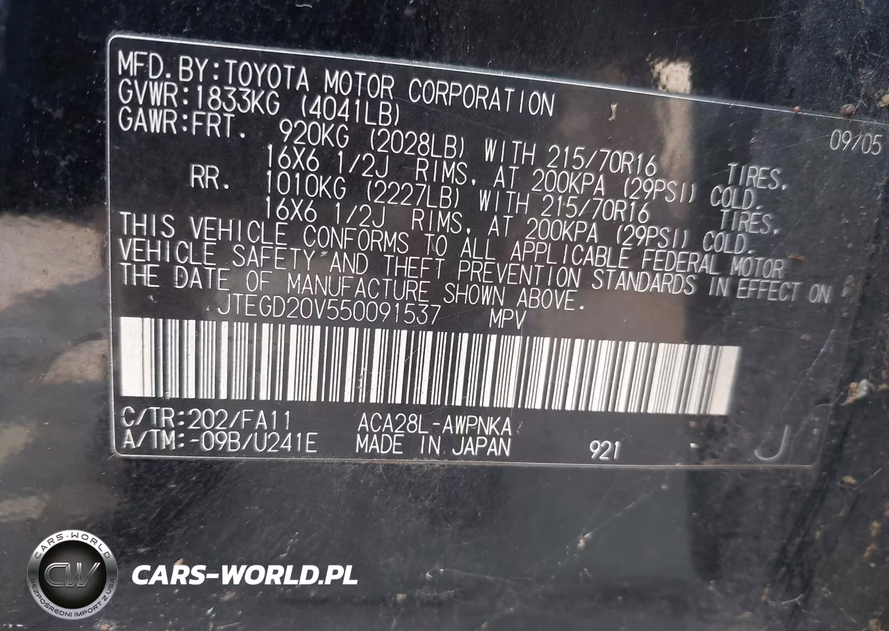 2005 Toyota Rav4 VIN:JTEGD20V550091537 - 9
