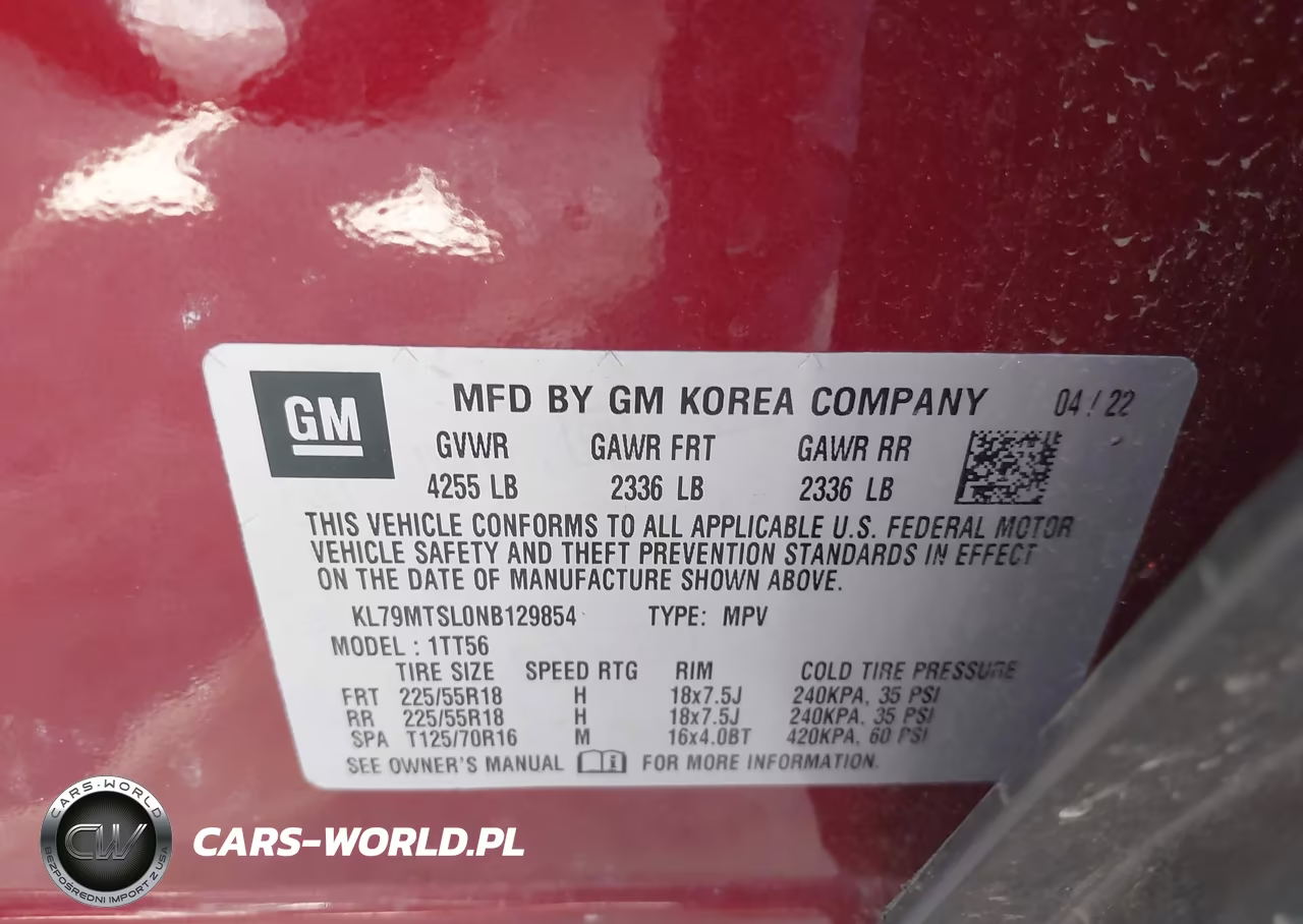 2022 Chevrolet Trailblazer Fwd Rs VIN:KL79MTSL0NB129854 - 9