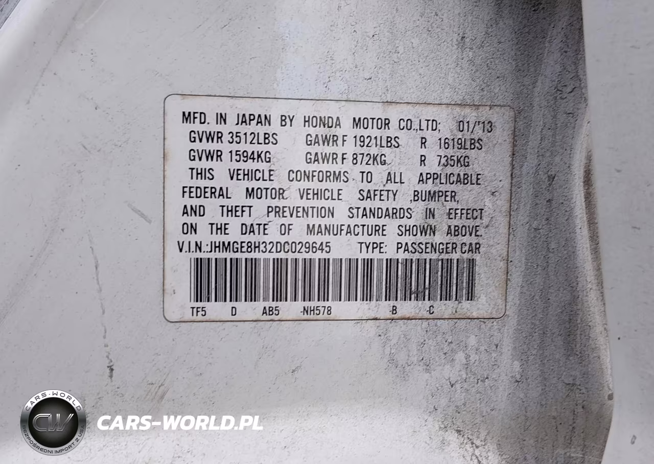 2013 Honda Fit VIN:JHMGE8H32DC029645 - 9