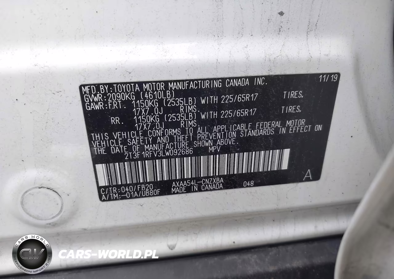 2020 Toyota Rav4 Le VIN:2T3F1RFV3LW092686 - 9