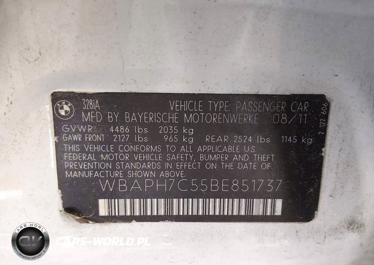 2011 BMW 328I VIN:WBAPH7C55BE851737 - 9