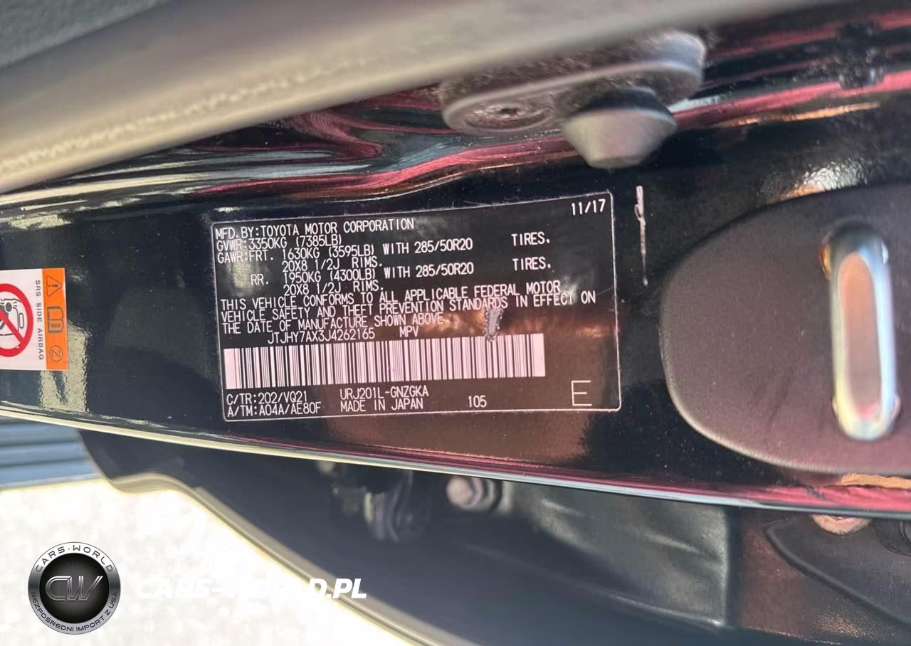2018 Lexus Lx 570 VIN:JTJHY7AX3J4262165 - 9
