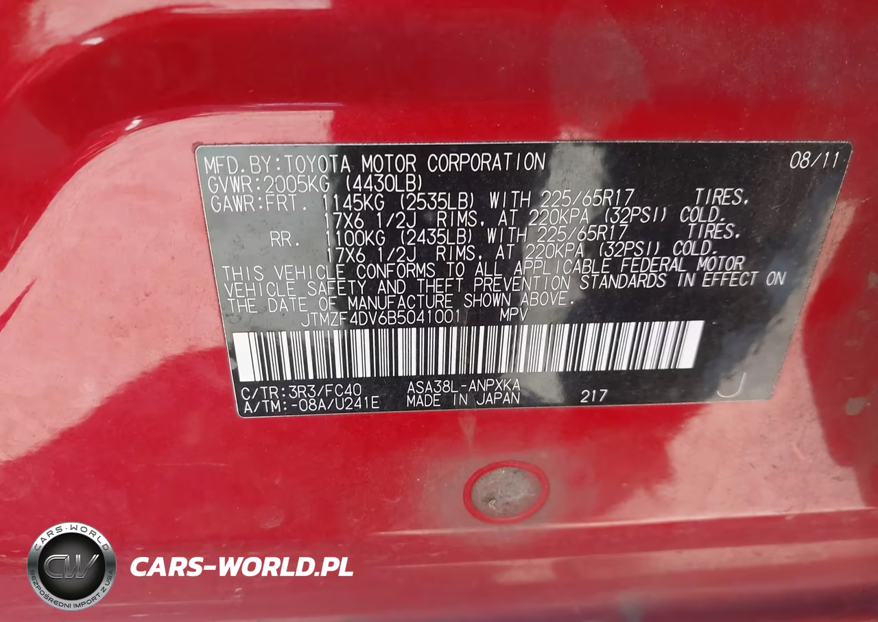 2011 Toyota Rav4 VIN:JTMZF4DV6B5041001 - 9