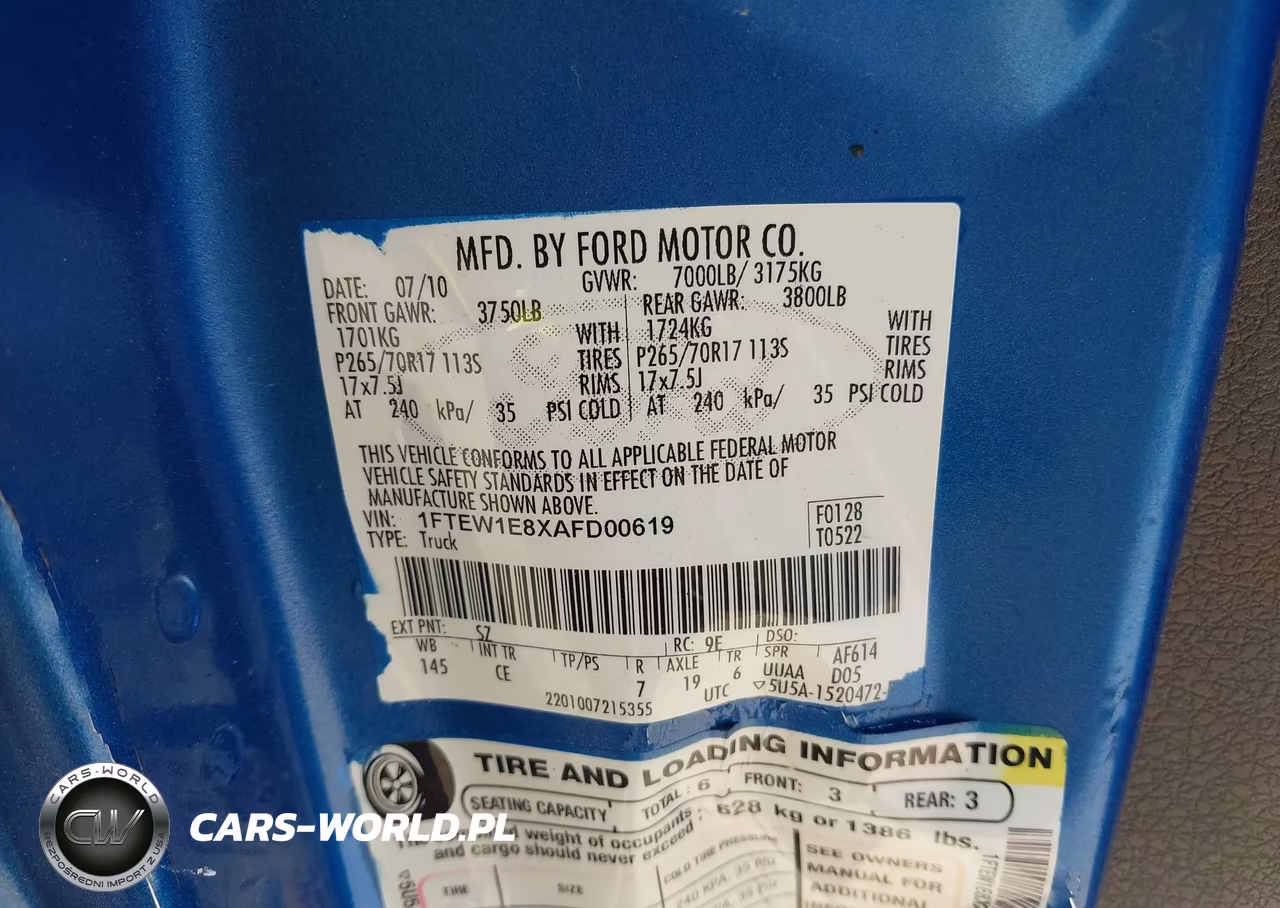 2010 Ford F-150 Xl-Xlt VIN:1FTEW1E8XAFD00619 - 9