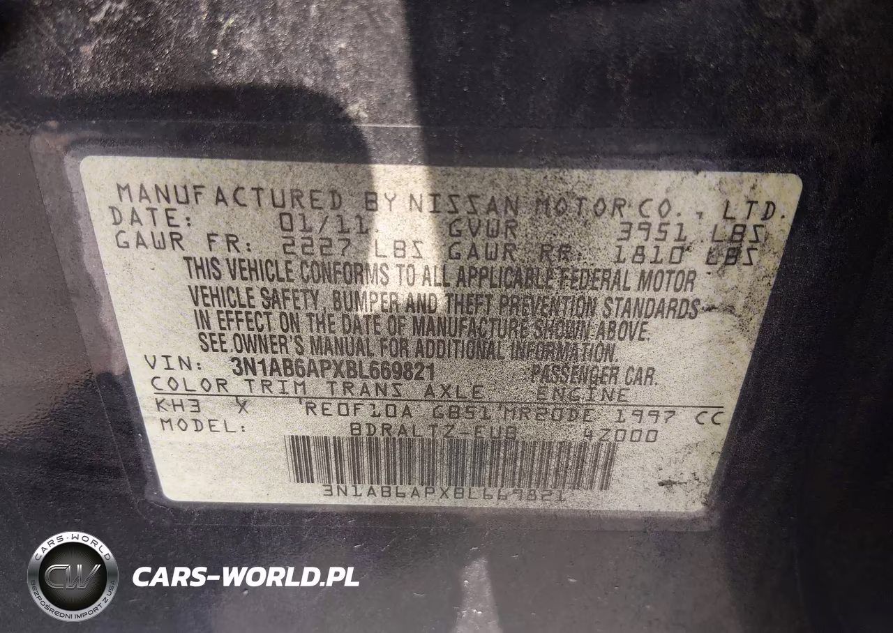 2011 Nissan Sentra 2.0Sr VIN:3N1AB6APXBL669821 - 9