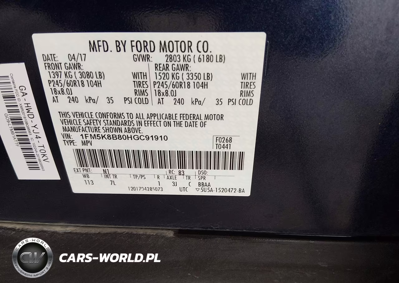 2017 Ford Explorer VIN:1FM5K8B80HGC91910 - 9