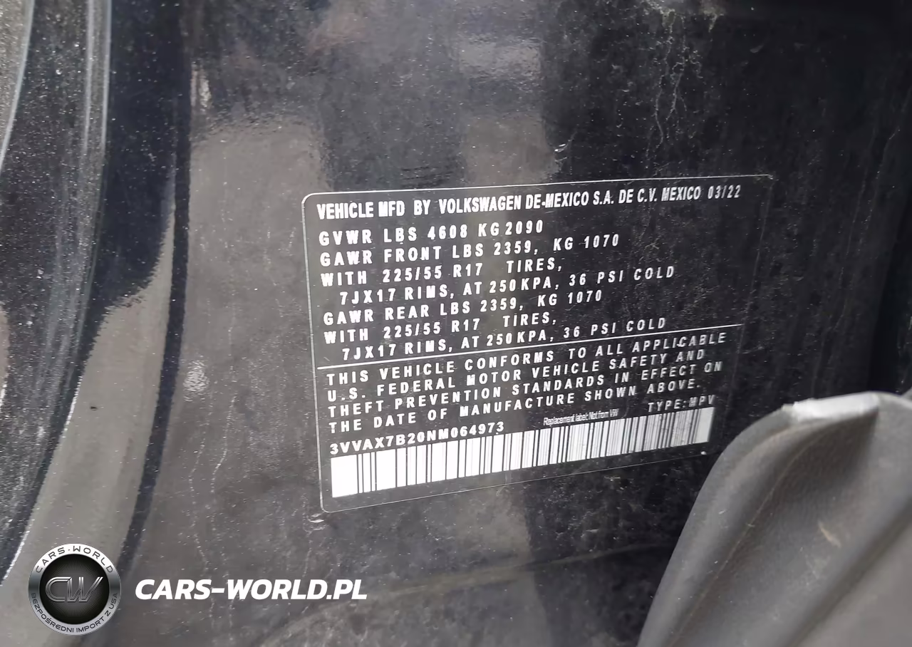 2022 Volkswagen Taos 1.5T S VIN:3VVAX7B20NM064973 - 9