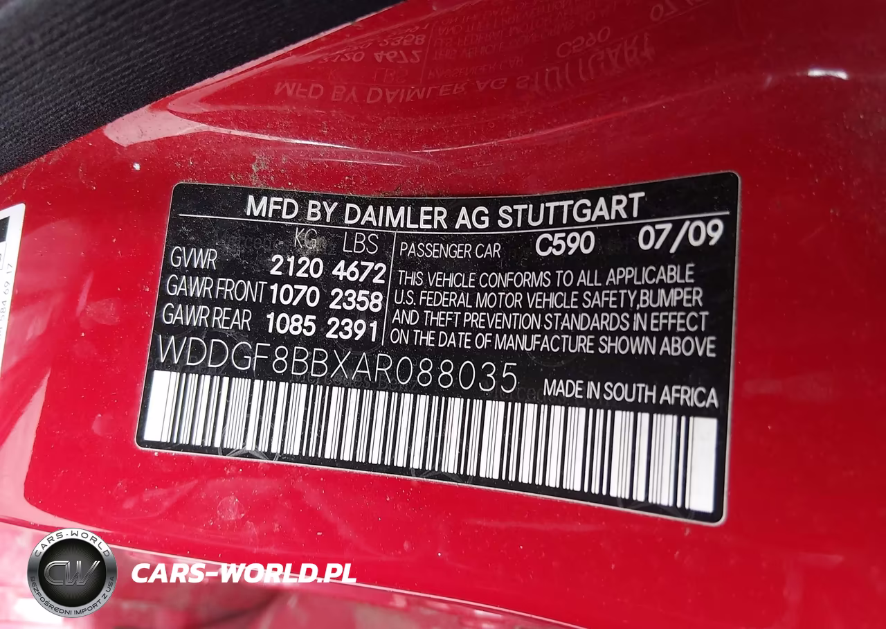 2010 Mercedes-Benz C 300 Luxury 4Matic-Sport 4Matic VIN:WDDGF8BBXAR088035 - 9