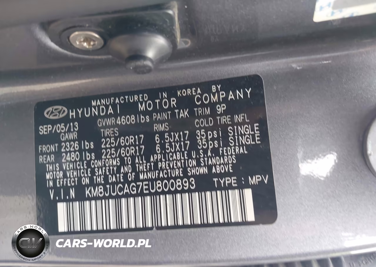 2014 Hyundai Tucson Se VIN:KM8JUCAG7EU800893 - 9