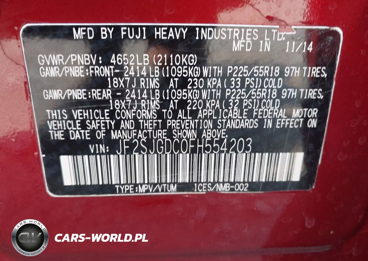 2015 Subaru Forester 2.0Xt Premium VIN:JF2SJGDC0FH554203 - 9