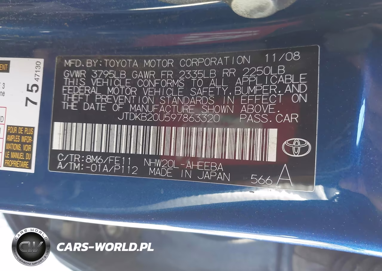 2009 Toyota Prius VIN:JTDKB20U597863320 - 9