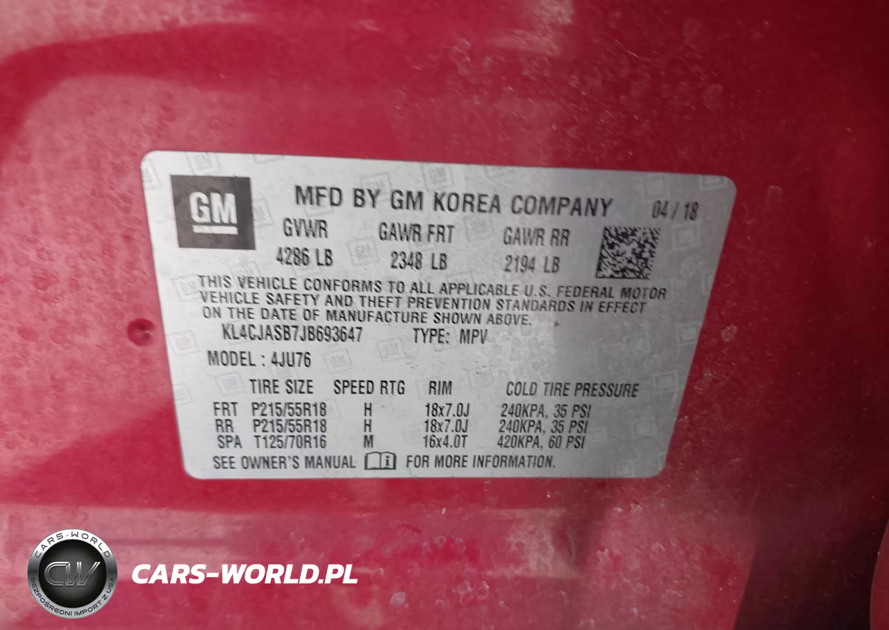 2018 Buick Encore Preferred VIN:KL4CJASB7JB693647 - 9