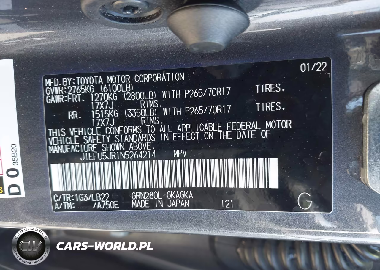 2022 Toyota 4Runner Sr5 Premium VIN:JTEFU5JR1N5264214 - 9