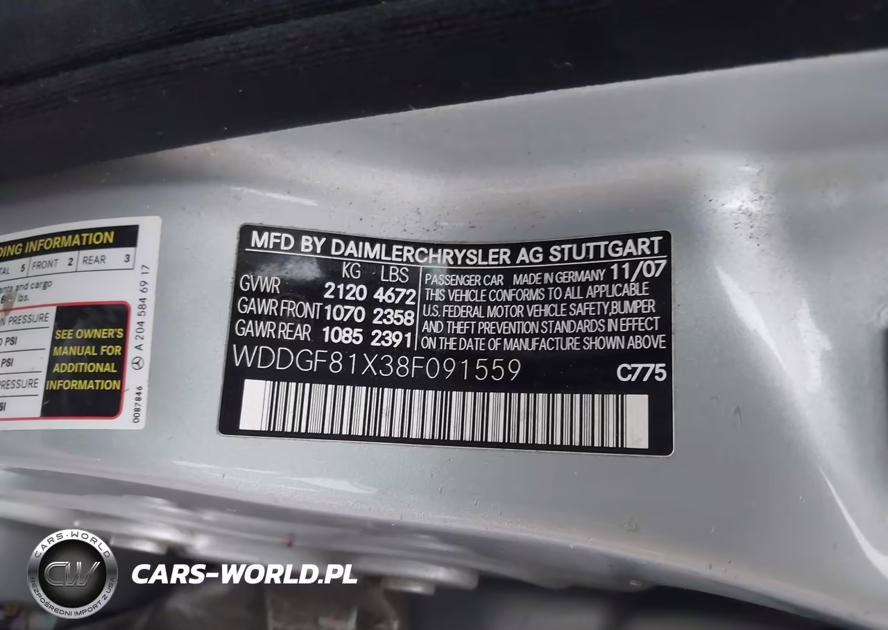 2008 Mercedes-Benz C 300 Sport 4Matic VIN:WDDGF81X38F091559 - 9