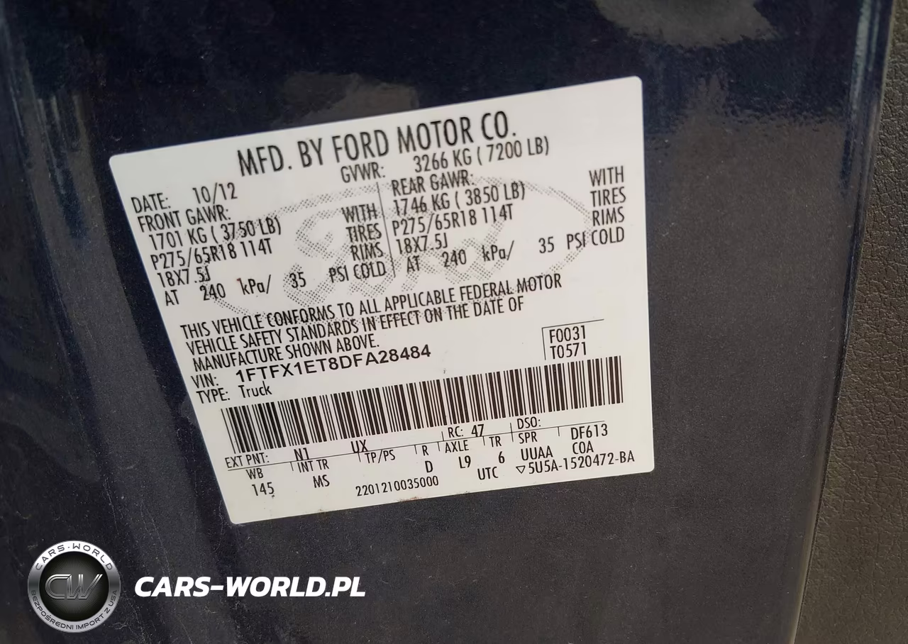2013 Ford F-150 Xlt VIN:1FTFX1ET8DFA28484 - 9