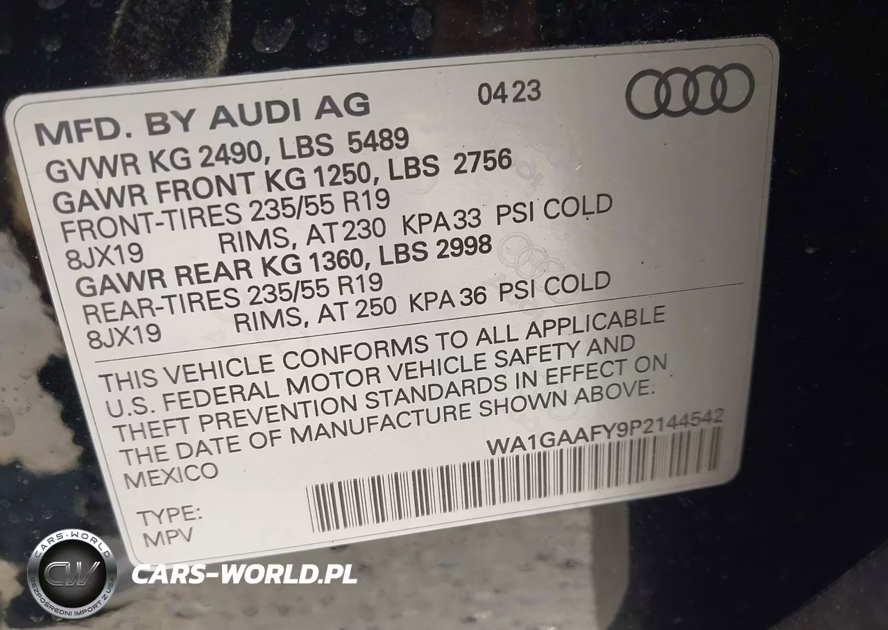 2023 Audi Q5 Premium 45 Tfsi S Line Quattro VIN:WA1GAAFY9P2144542 - 9