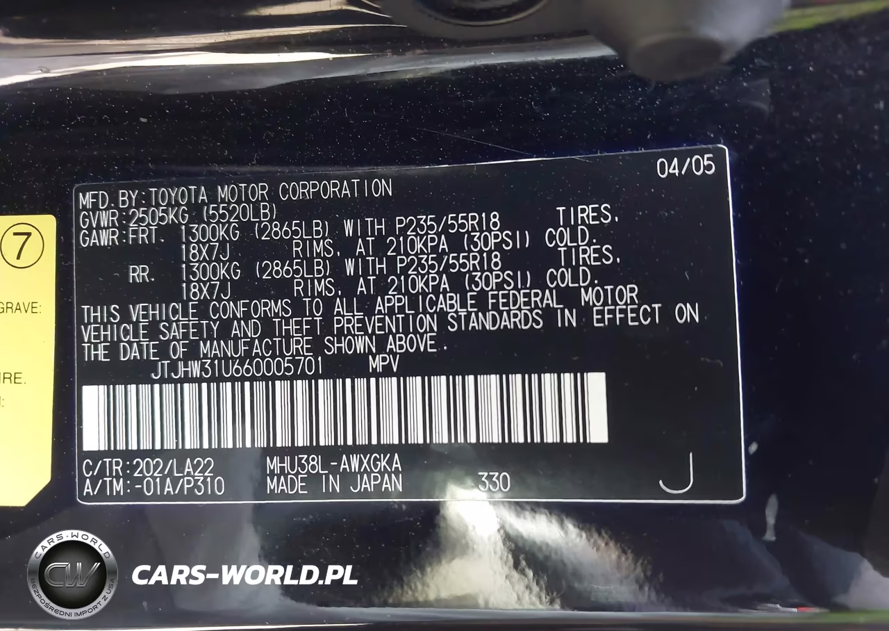 2006 Lexus Rx 400H VIN:JTJHW31U660005701 - 9