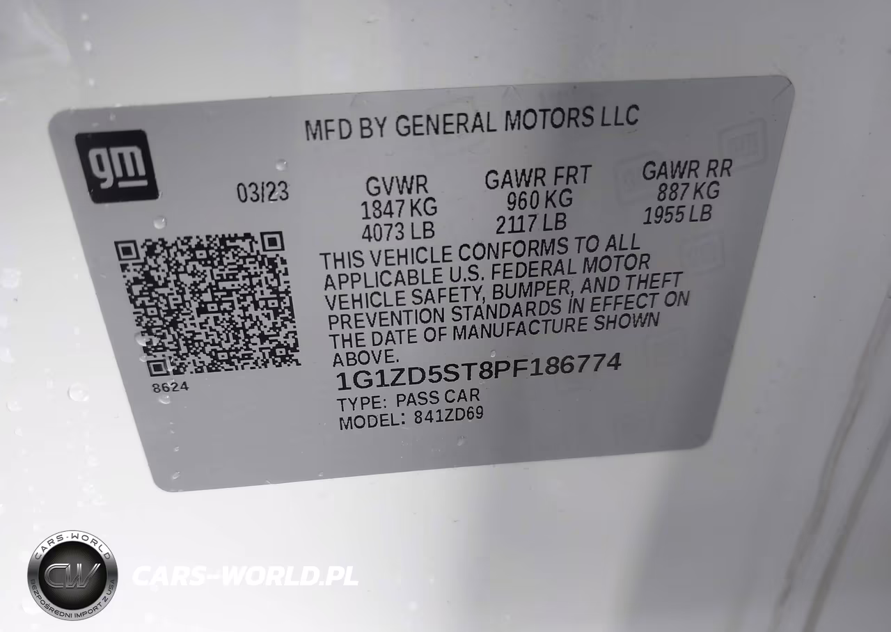 2023 Chevrolet Malibu Fwd 1Lt VIN:1G1ZD5ST8PF186774 - 9