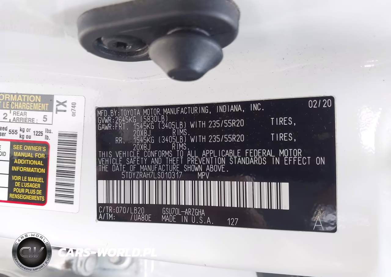 2020 Toyota Highlander Limited VIN:5TDYZRAH7LS010317 - 9