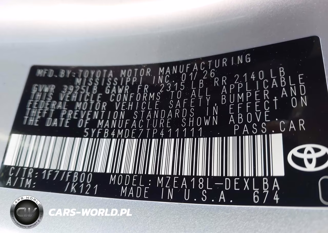 2026 Toyota Corolla Le VIN:5YFB4MDE7TP411111 - 9