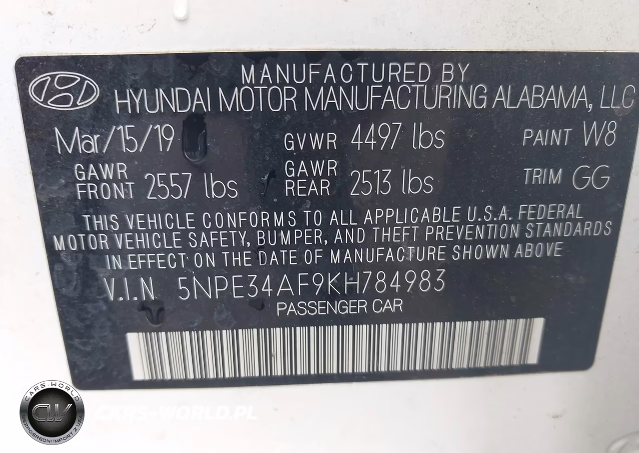 2019 Hyundai Sonata Sel VIN:5NPE34AF9KH784983 - 9