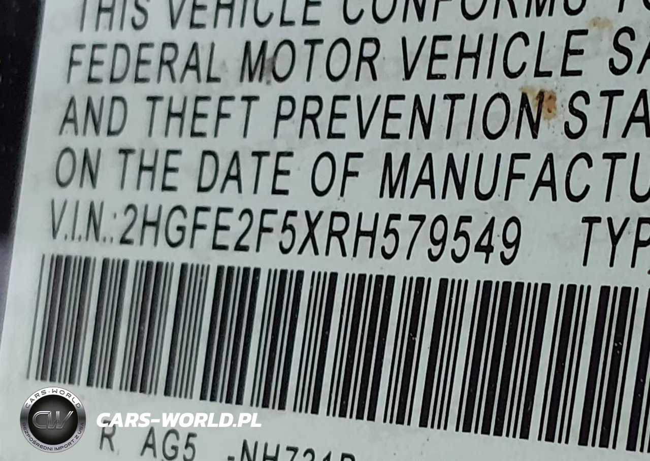 2024 Honda Civic Sport VIN:2HGFE2F5XRH579549 - 9
