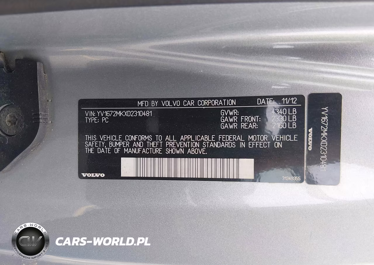 2013 Volvo C30 T5 VIN:YV1672MKXD2310481 - 9