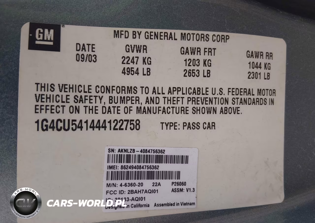 2004 Buick Park Avenue Ultra VIN:1G4CU541444122758 - 9