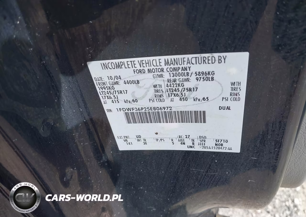 2005 FORD F350 SUPER DUTY VIN:1FDWF36P25EB06972 - 8