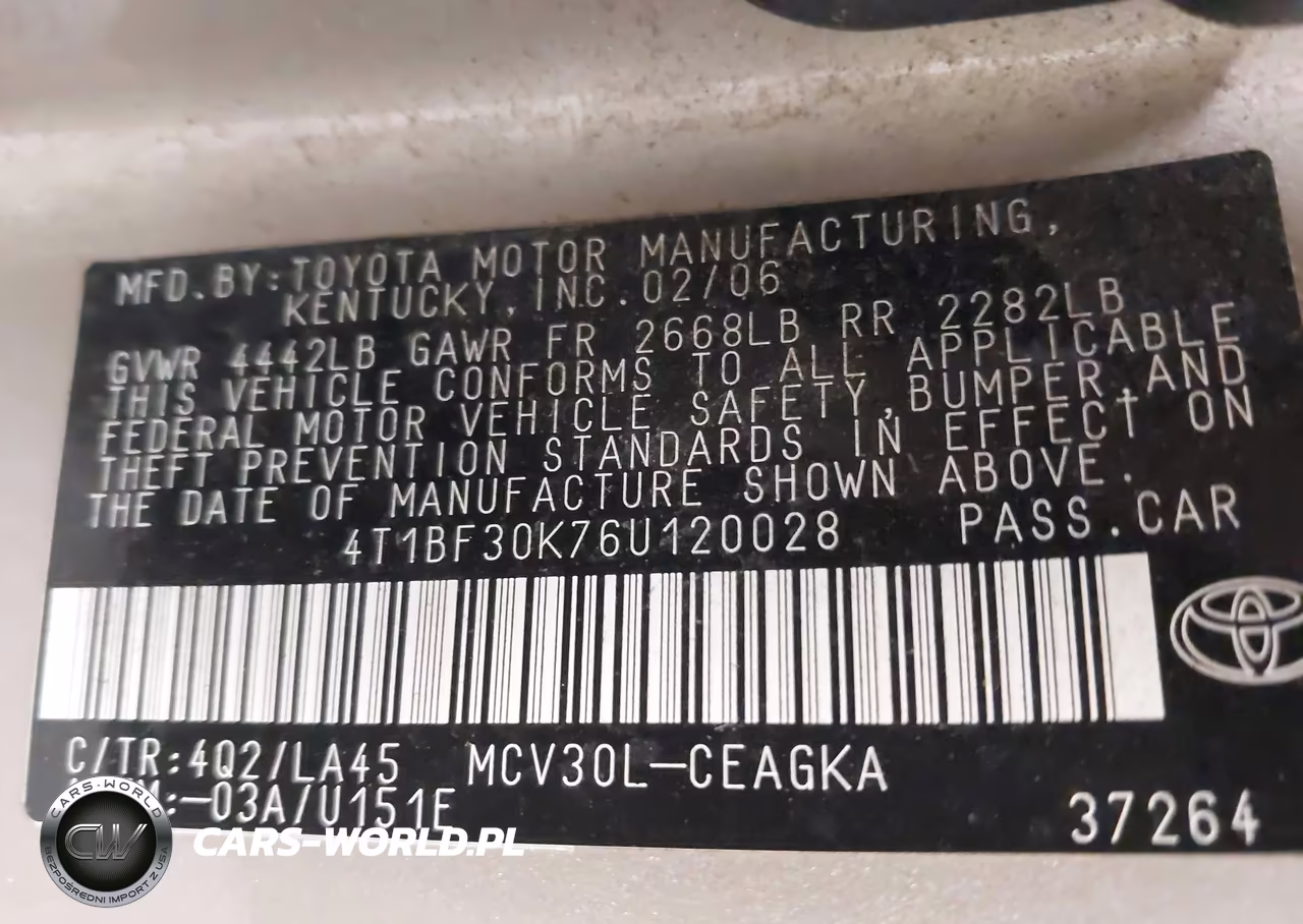 2006 Toyota Camry Xle V6 VIN:4T1BF30K76U120028 - 9
