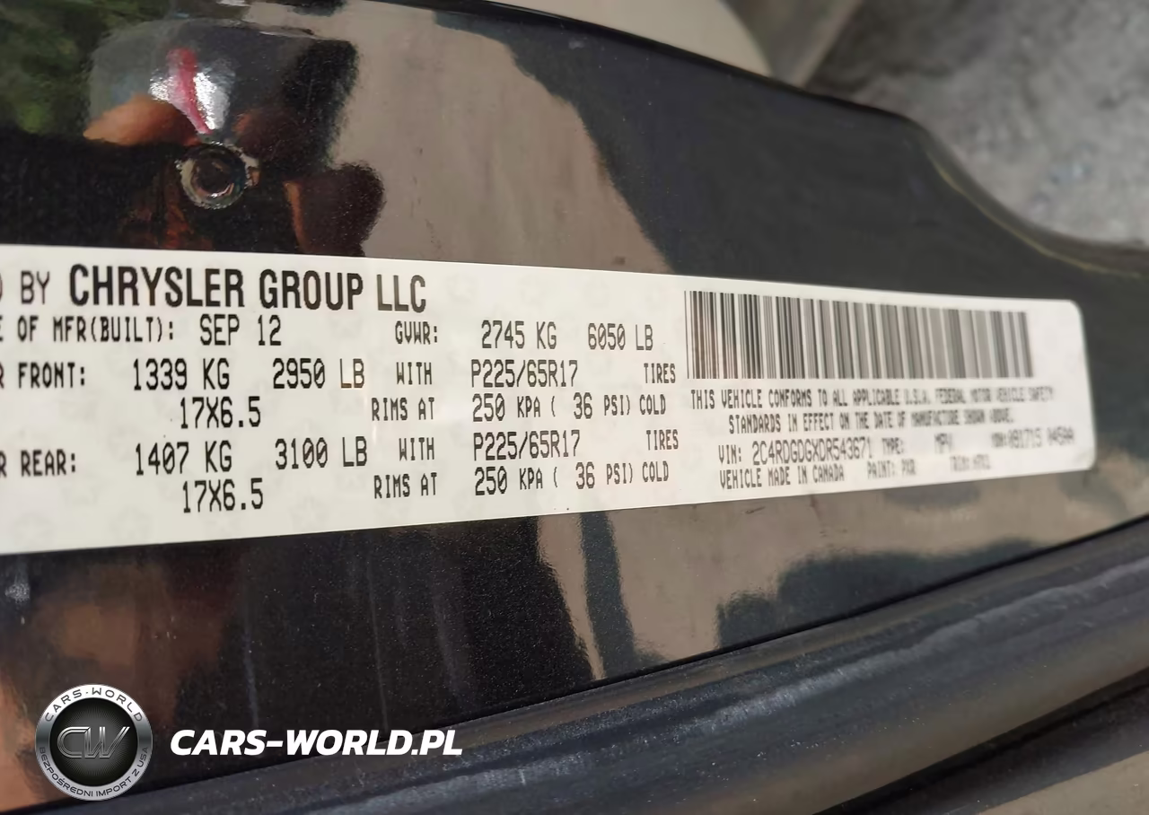 2013 Dodge Grand Caravan Crew VIN:2C4RDGDGXDR543671 - 9
