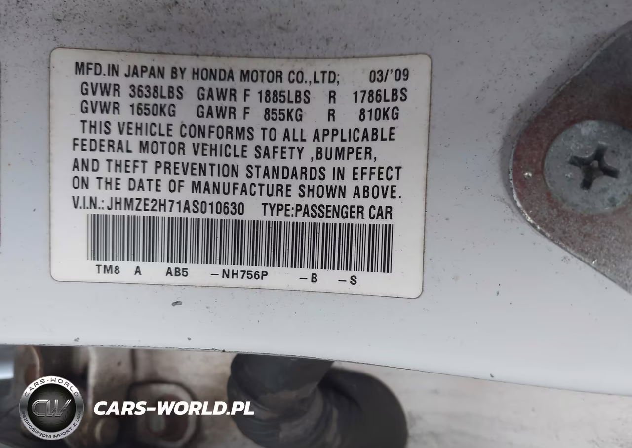 2010 Honda Insight Ex VIN:JHMZE2H71AS010630 - 9