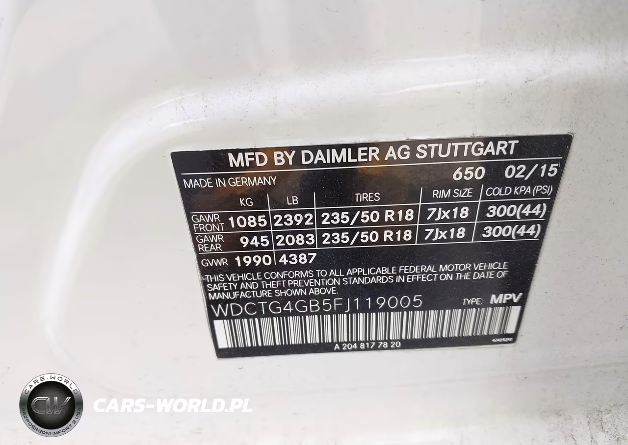 2015 Mercedes-Benz Gla 250 4Matic VIN:WDCTG4GB5FJ119005 - 9