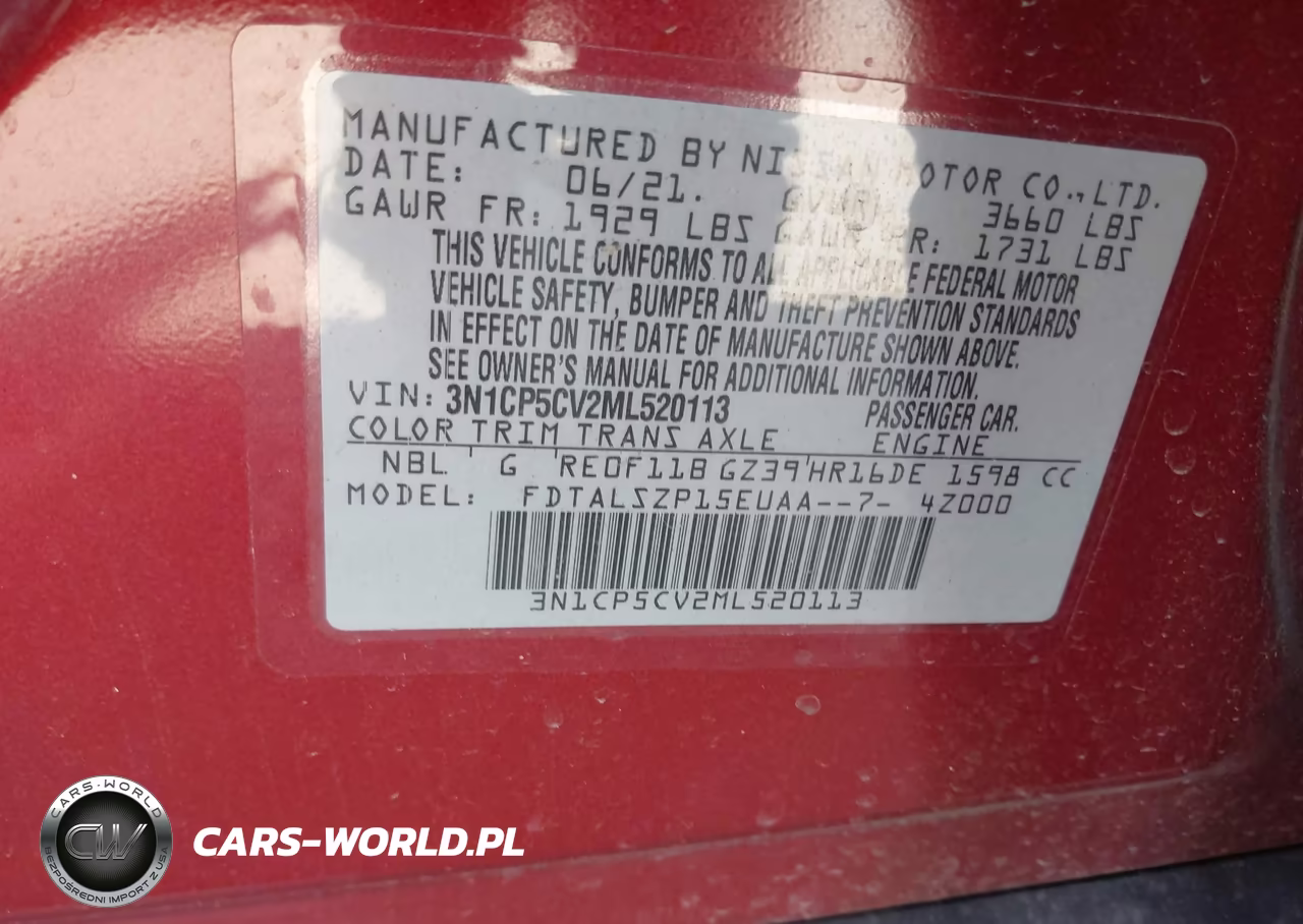 2021 Nissan Kicks Sv Xtronic Cvt VIN:3N1CP5CV2ML520113 - 9